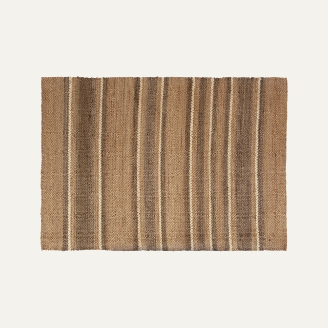 Striped large rug Fanny, of jute