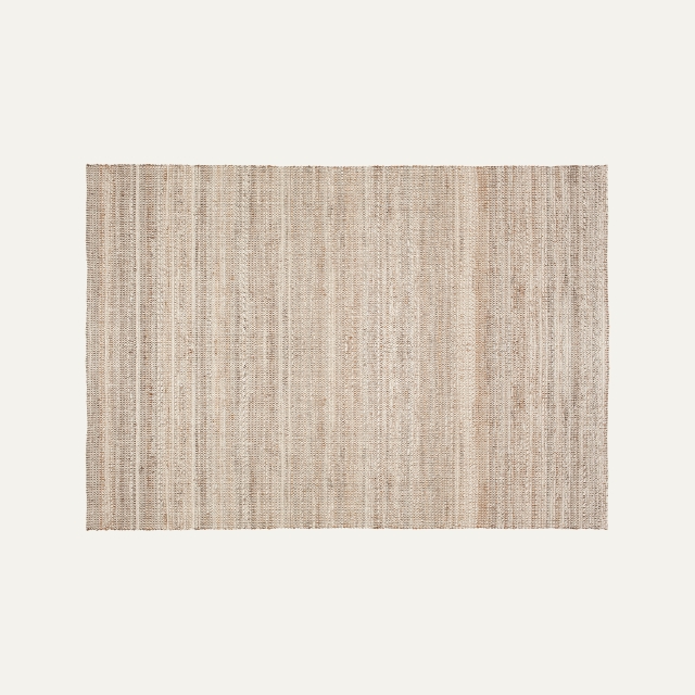 White melange large rug Filip of jute