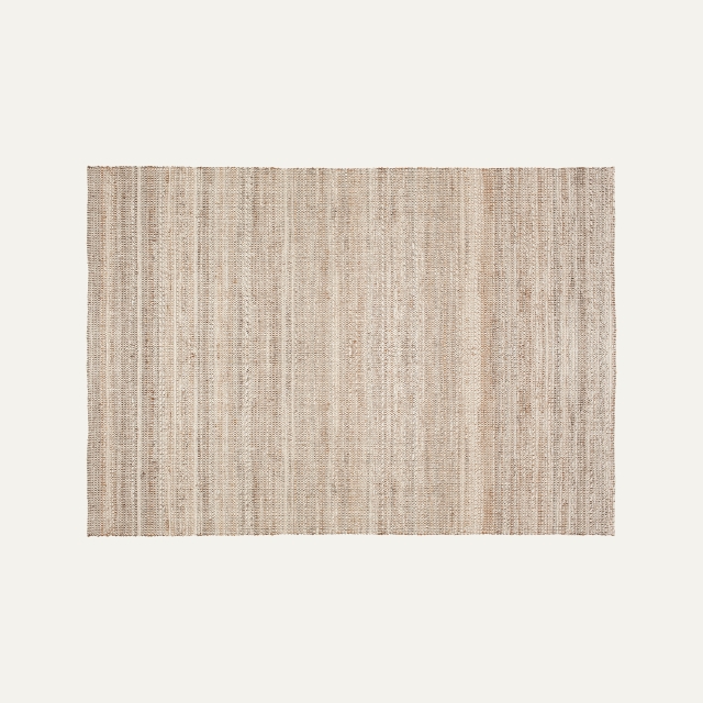 White melange large rug Filip of jute