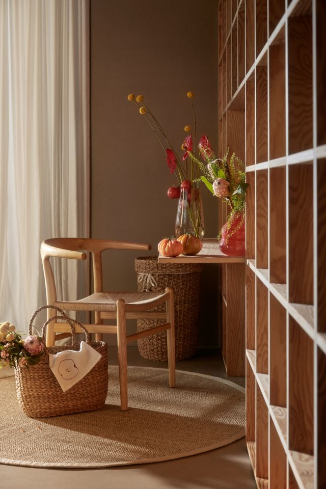 Natural grey round rug with border d250cm Jenny made of sisal